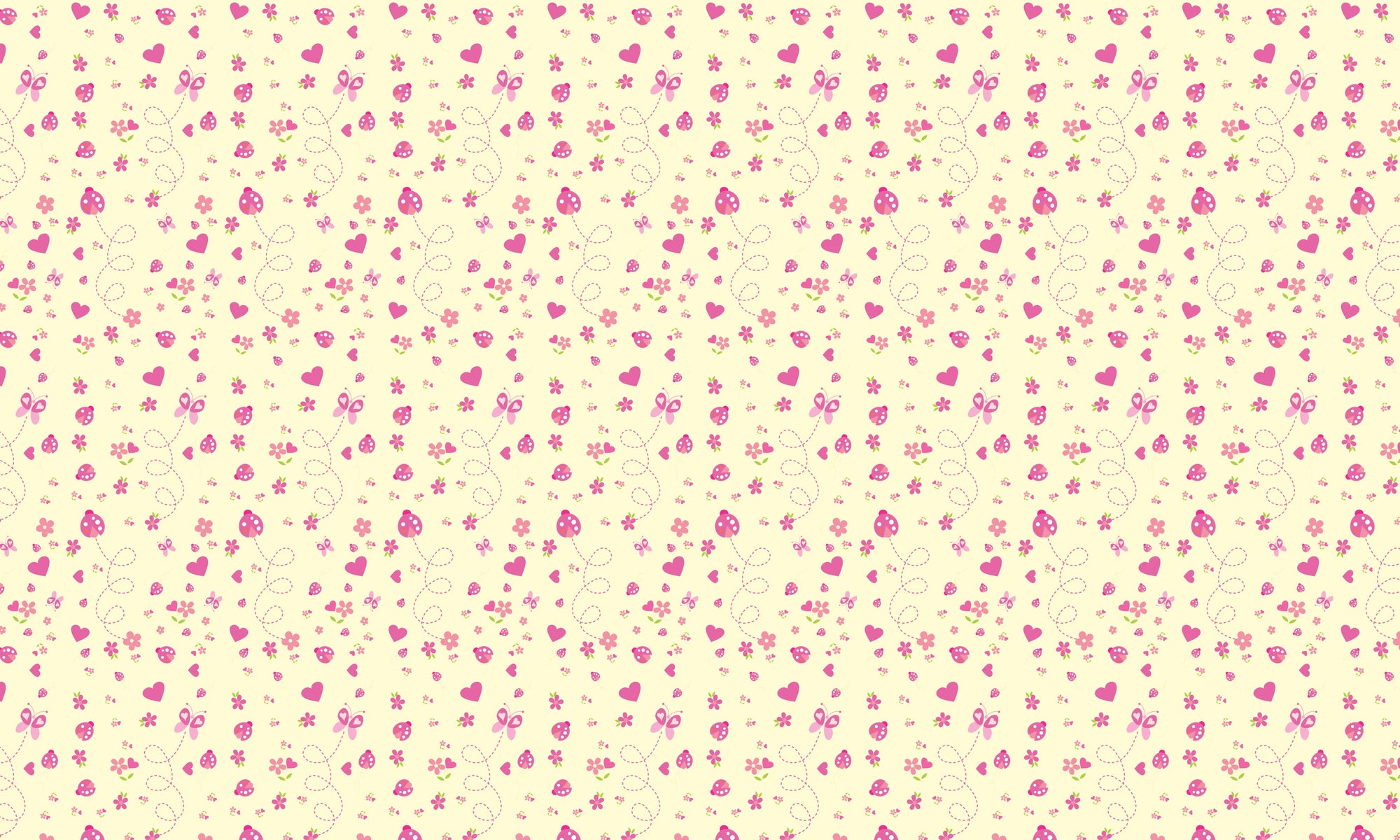 Papel de Parede Adesivo Menina Joaninha Floral