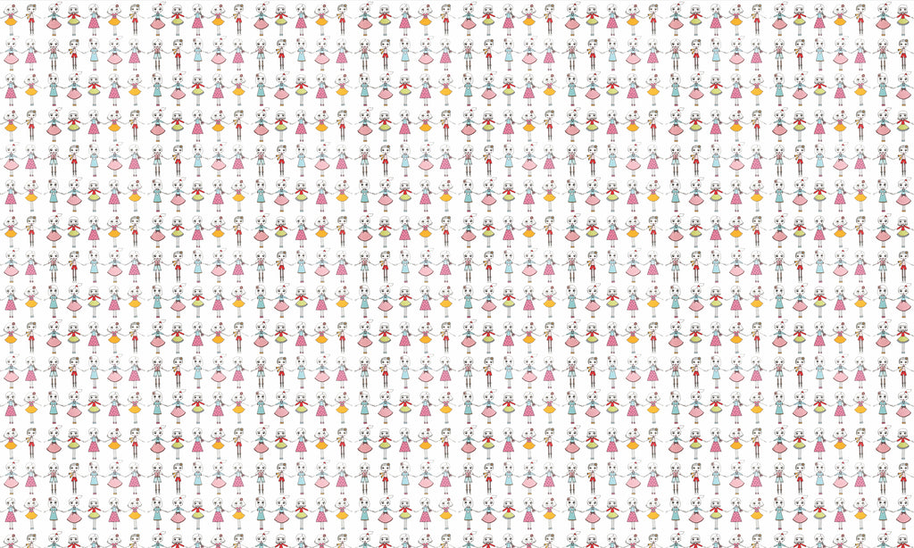 Papel de Parede Adesivo Menina Meninas