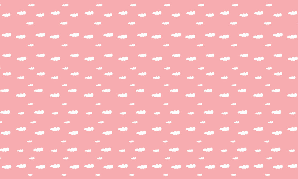 Papel de Parede Adesivo Menina Nuvem Rosa