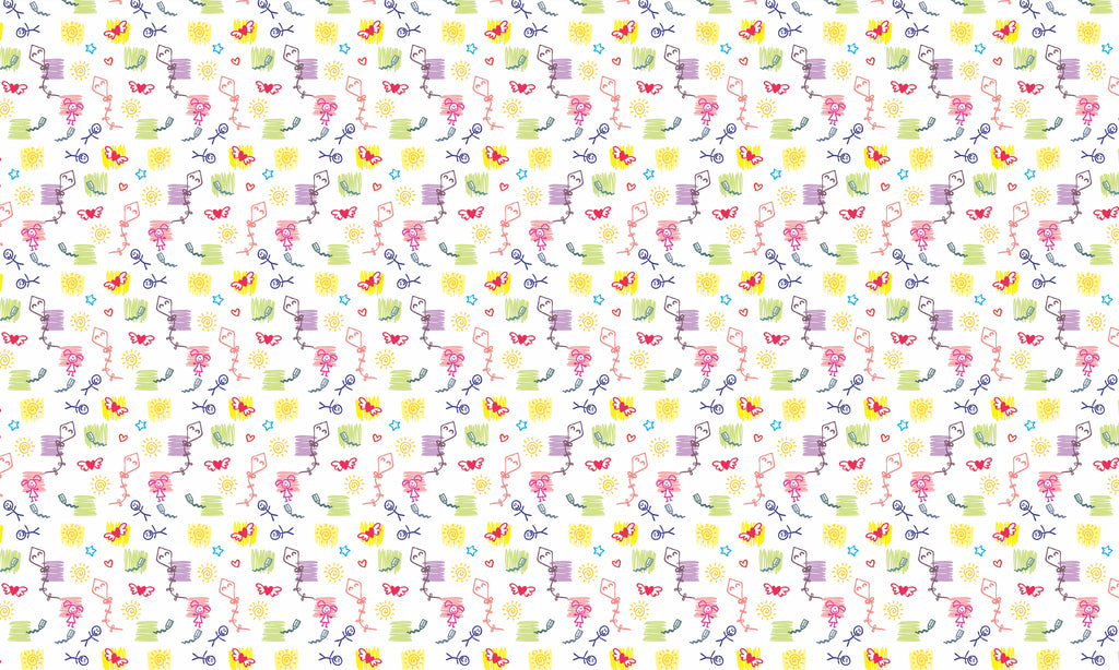 Papel de Parede Adesivo Menina Pipas