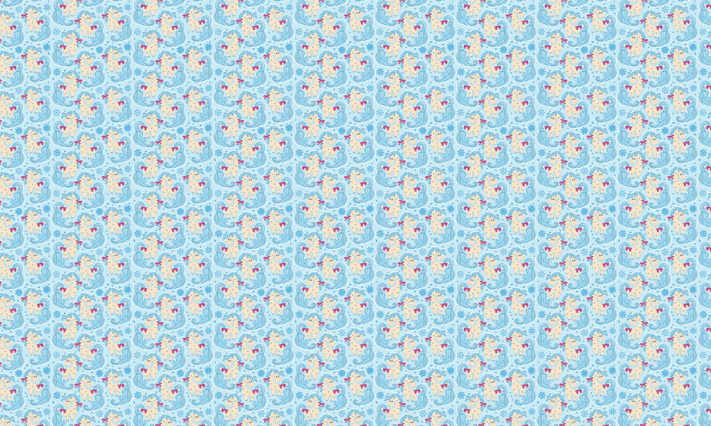 Papel de Parede Adesivo Menina Unicórnio