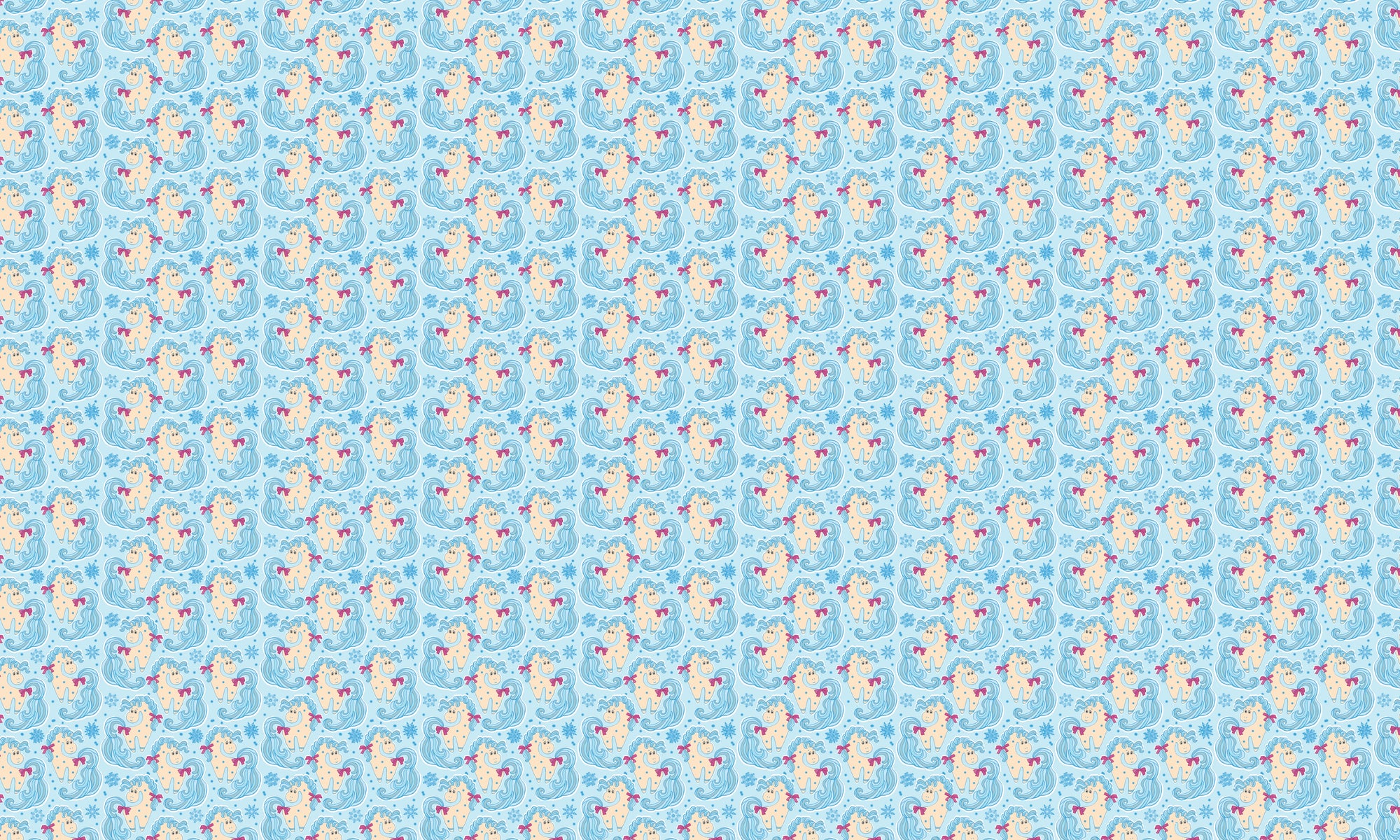 Papel de Parede Adesivo Menina Unicórnio
