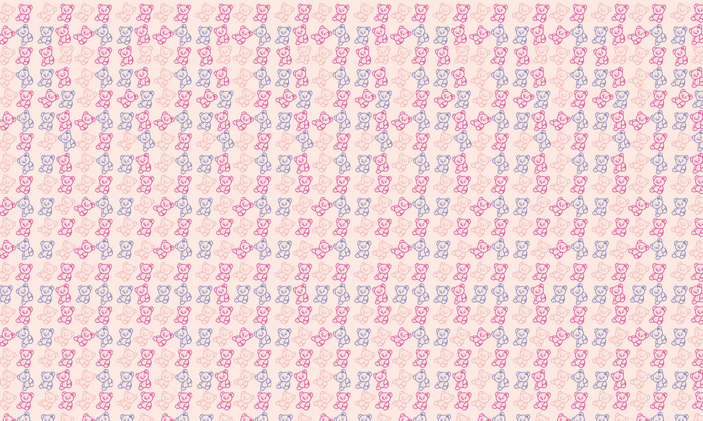 Papel de Parede Adesivo Menina Ursinho