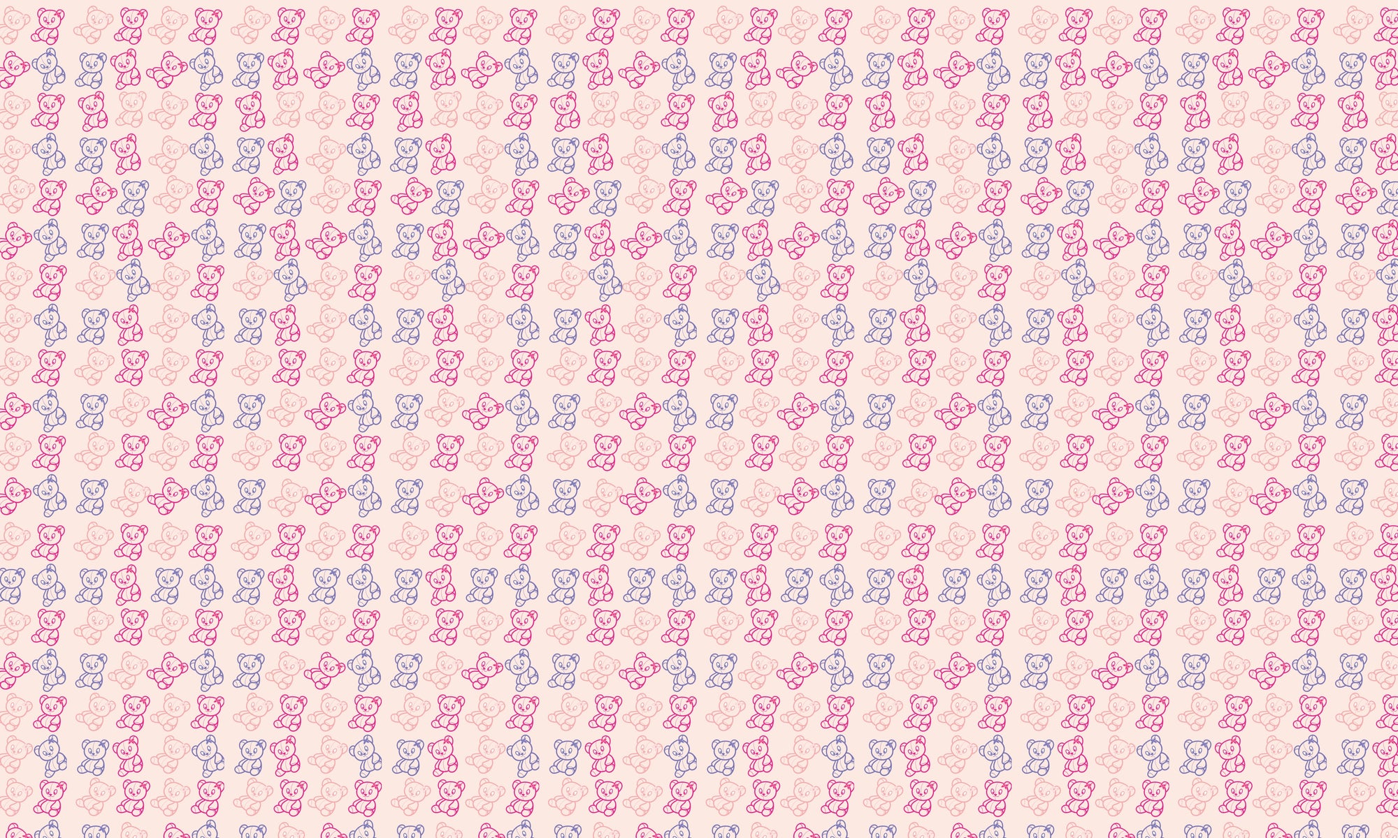 Papel de Parede Adesivo Menina Ursinho