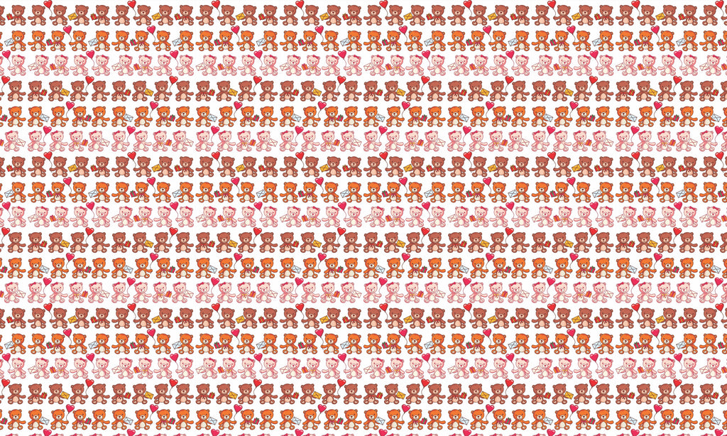 Papel de Parede Adesivo Menina Ursinho 1