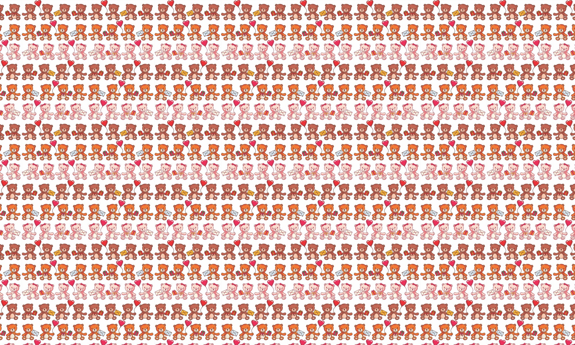 Papel de Parede Adesivo Menina Ursinho 1