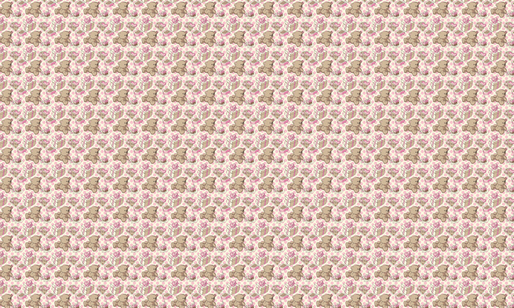 Papel de Parede Adesivo Menina Ursinho 2
