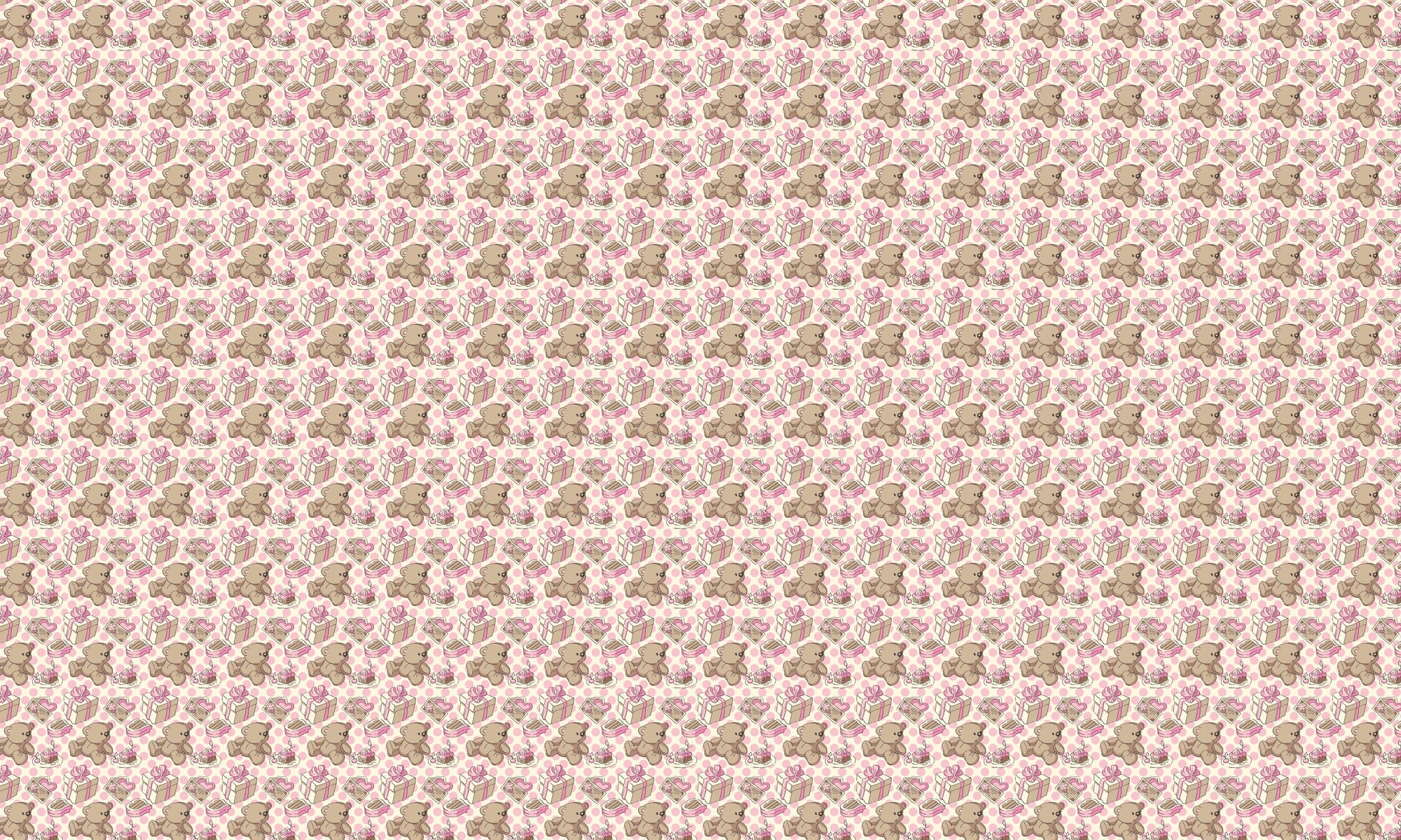 Papel de Parede Adesivo Menina Ursinho 2