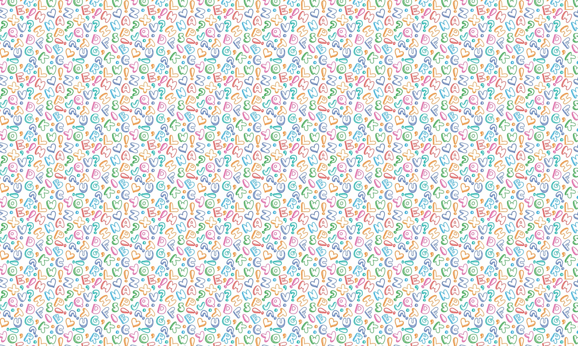 Papel de Parede Adesivo Menino Alfabeto Colorido