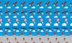 Papel de Parede Adesivo Menino Avião e Balão