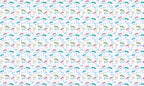 Papel de Parede Adesivo Menino Balão Colorido e Nuvens