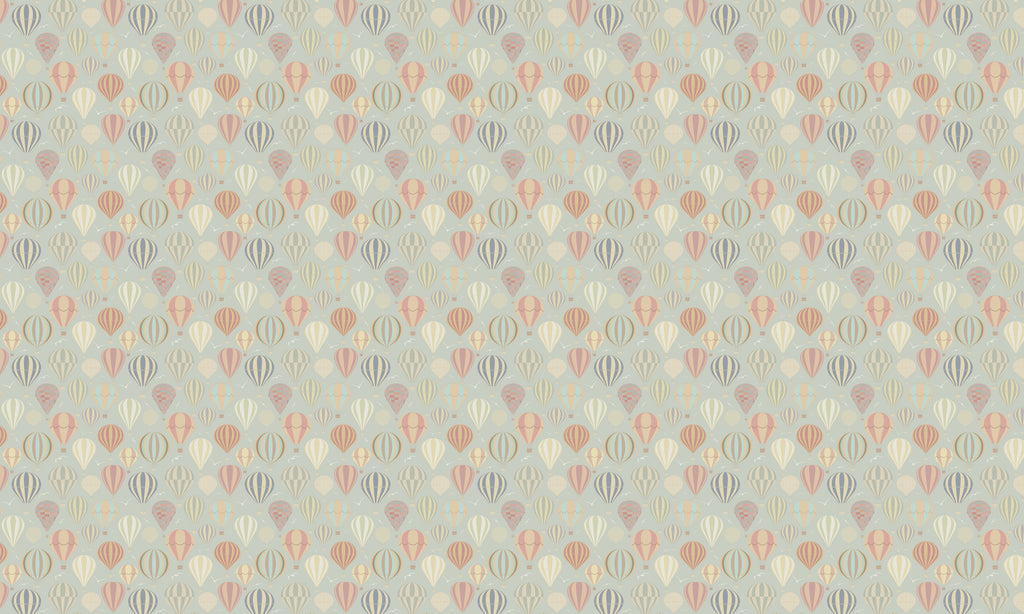 Papel de Parede Adesivo Menino Balões Vintage