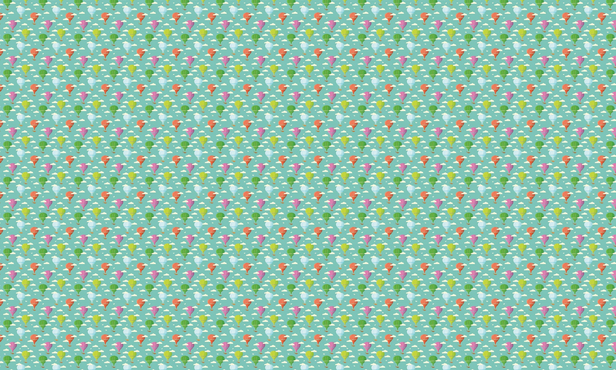 Papel de Parede Adesivo Menino Balões e Nuvens