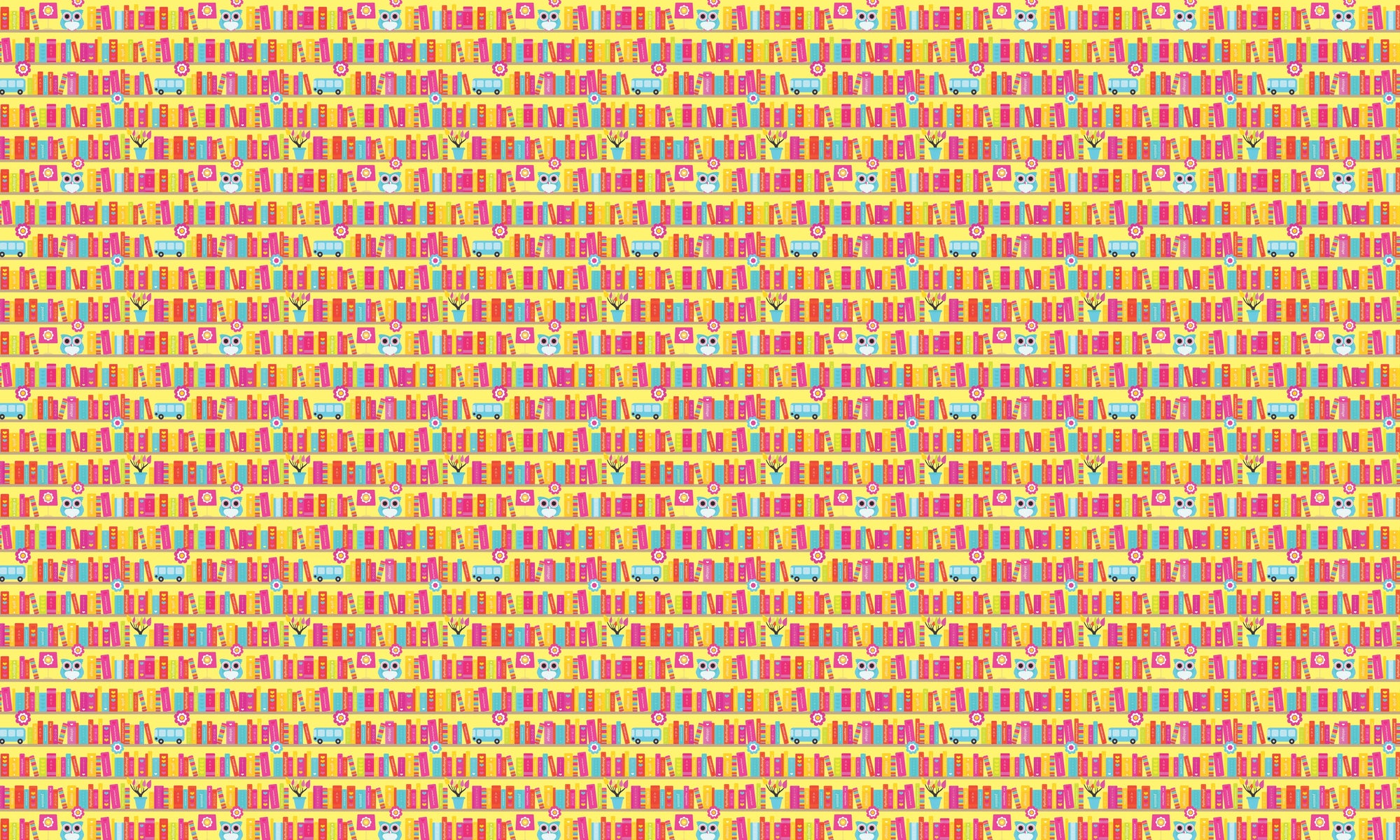 Papel de Parede Adesivo Menino Biblioteca Feliz