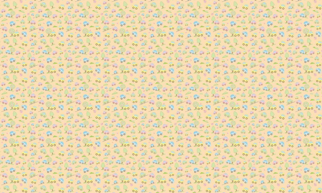 Papel de Parede Adesivo Menino Carro e Árvore