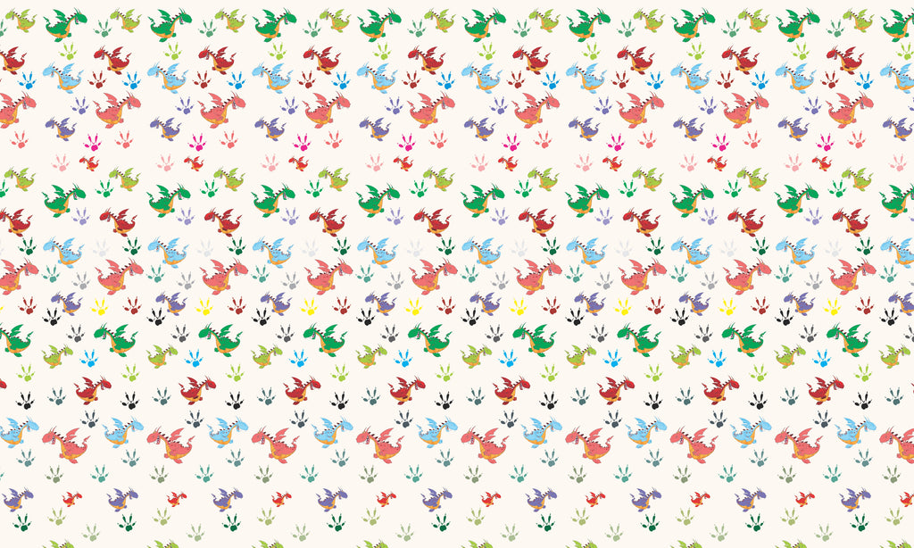 Papel de Parede Adesivo Menino Dragões