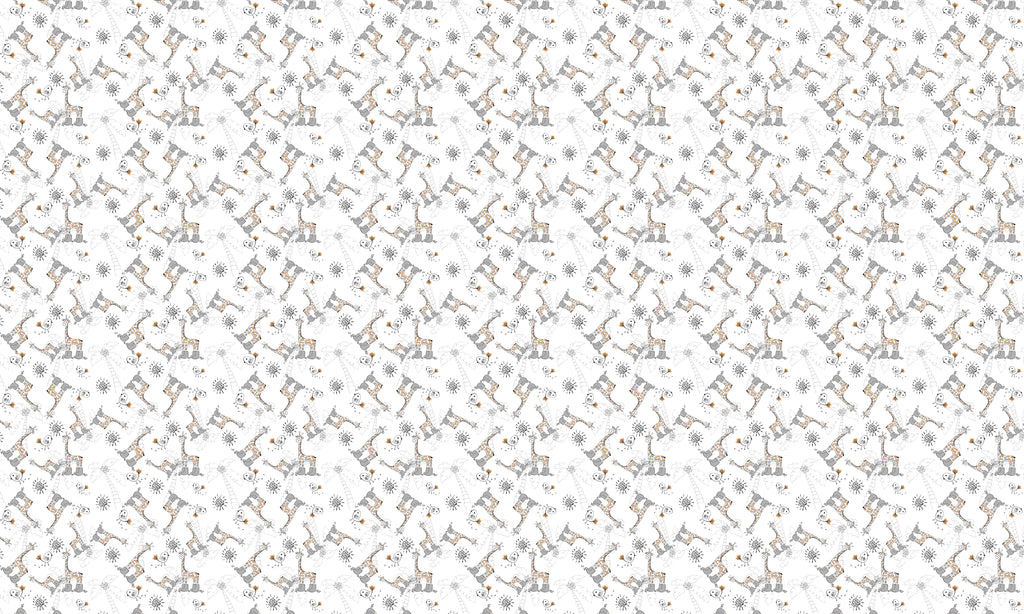 Papel de Parede Adesivo Menino Girafas