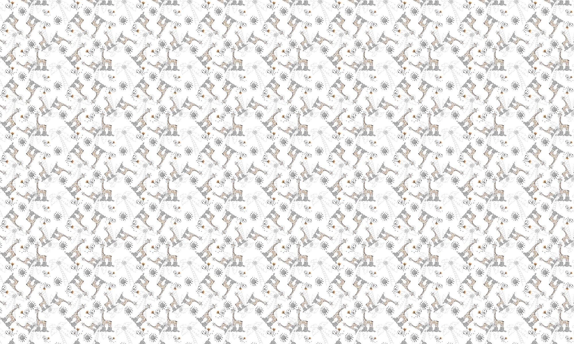 Papel de Parede Adesivo Menino Girafas