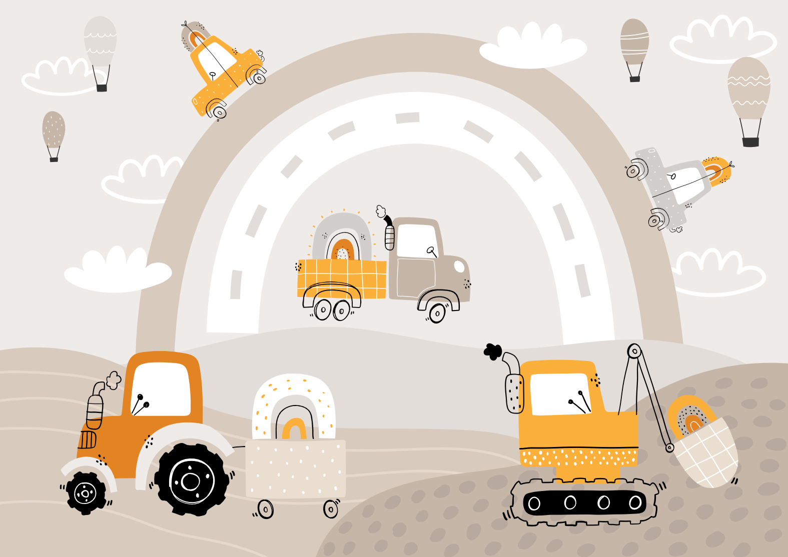 Papel de Parede - Infantil Construtor