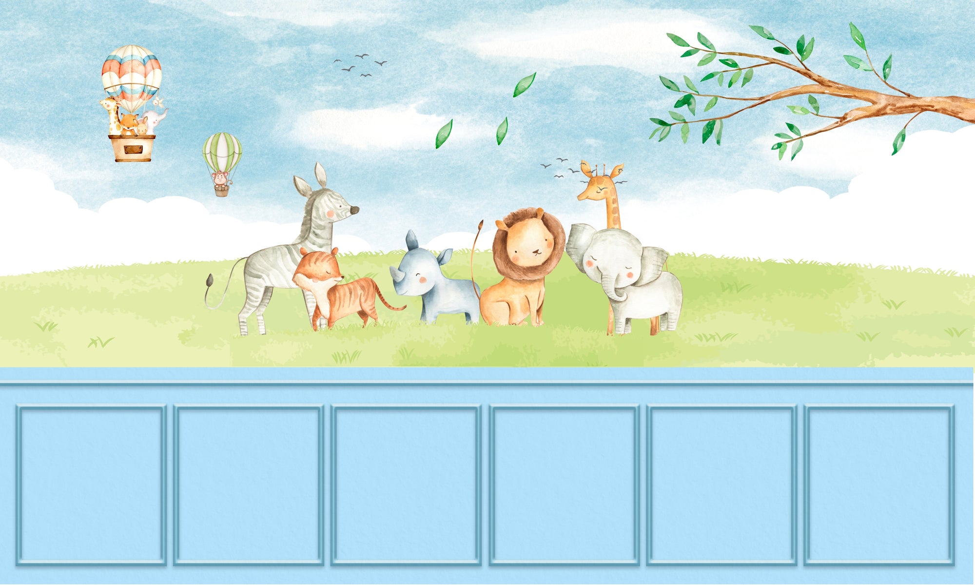 Papel de Parede - Safari Boiserie