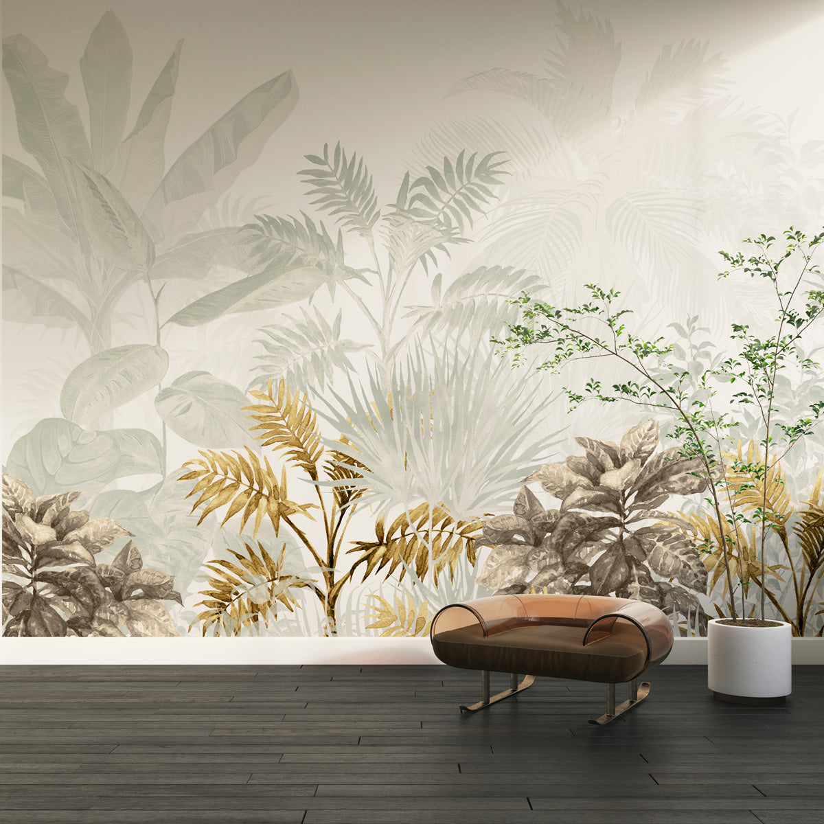 Papel de Parede - Tropical Gold