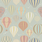 Papel de Parede Adesivo Menino Balões Vintage