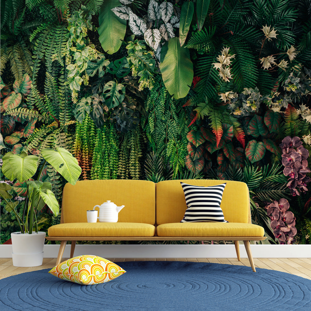 Papel de Parede - Manto de Folhagens Tropicais