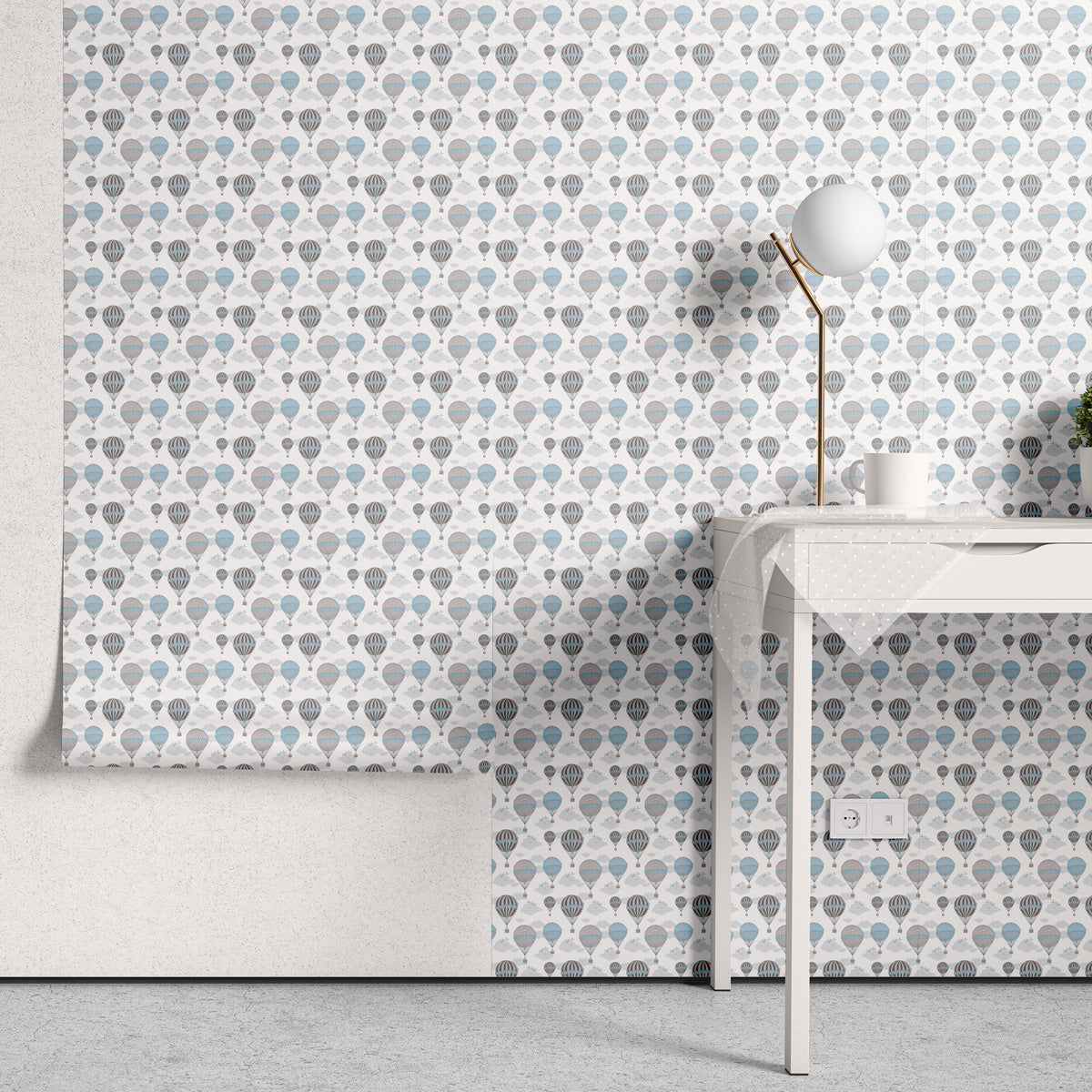 Papel de Parede Adesivo Menino Balão Azul