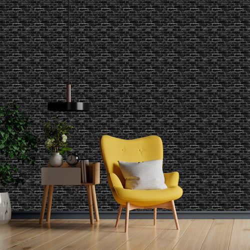 Papel De Parede Adesivo Tijolinho   15