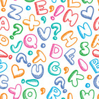 Papel de Parede Adesivo Menino Alfabeto Colorido