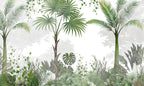 Papel de Parede - Jardim Tropical com Palmeiras