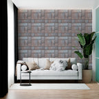 Papel de Parede Adesivo Industrial Metal Rebite Decor 111