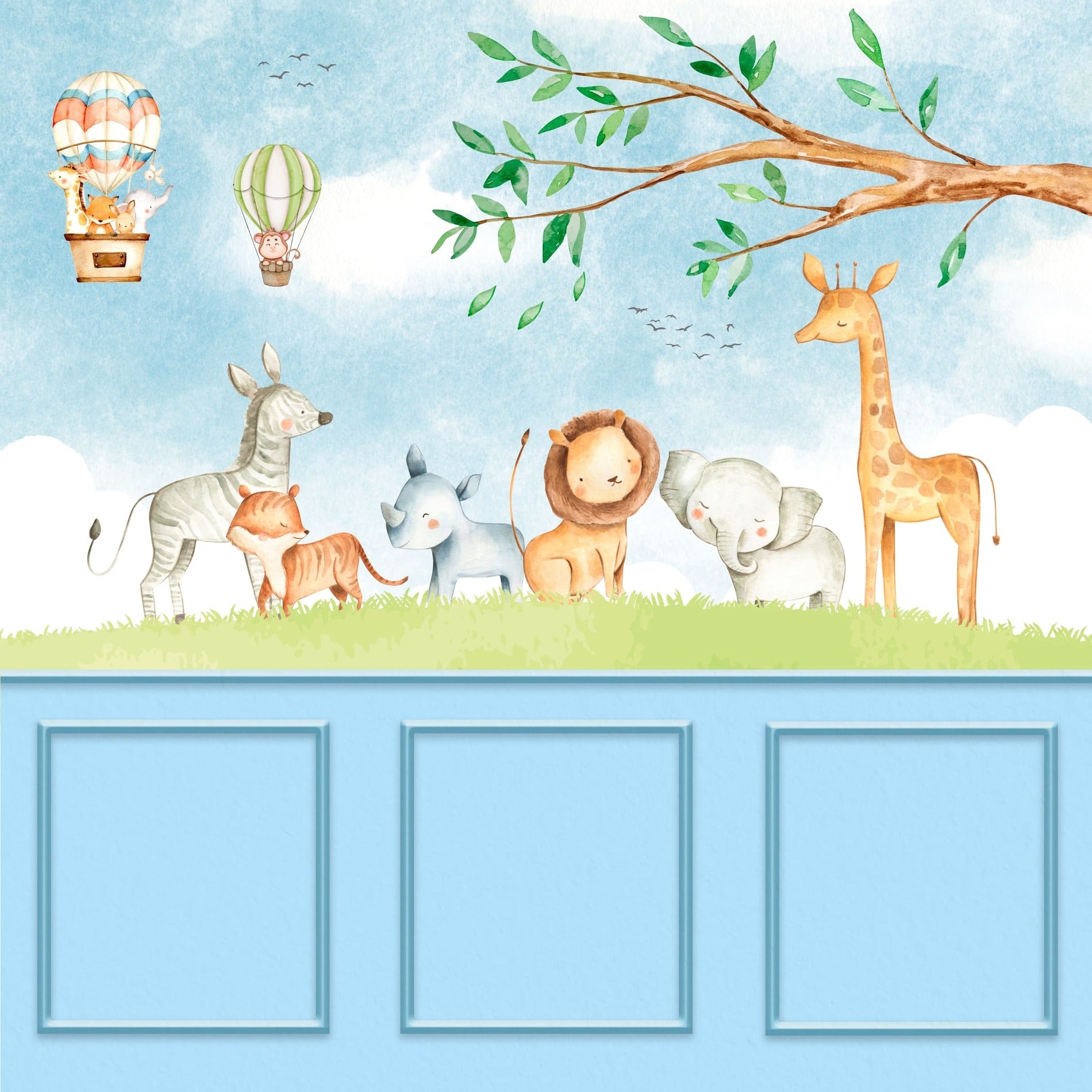 Papel de Parede - Safari Boiserie