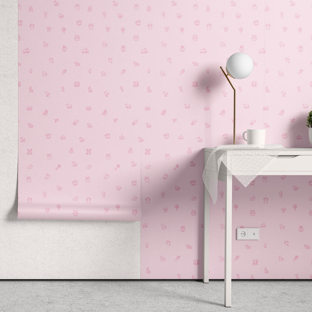 Papel de Parede Adesivo Menina Baby Toys