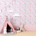 Papel de Parede Adesivo Menina Joaninha Flor