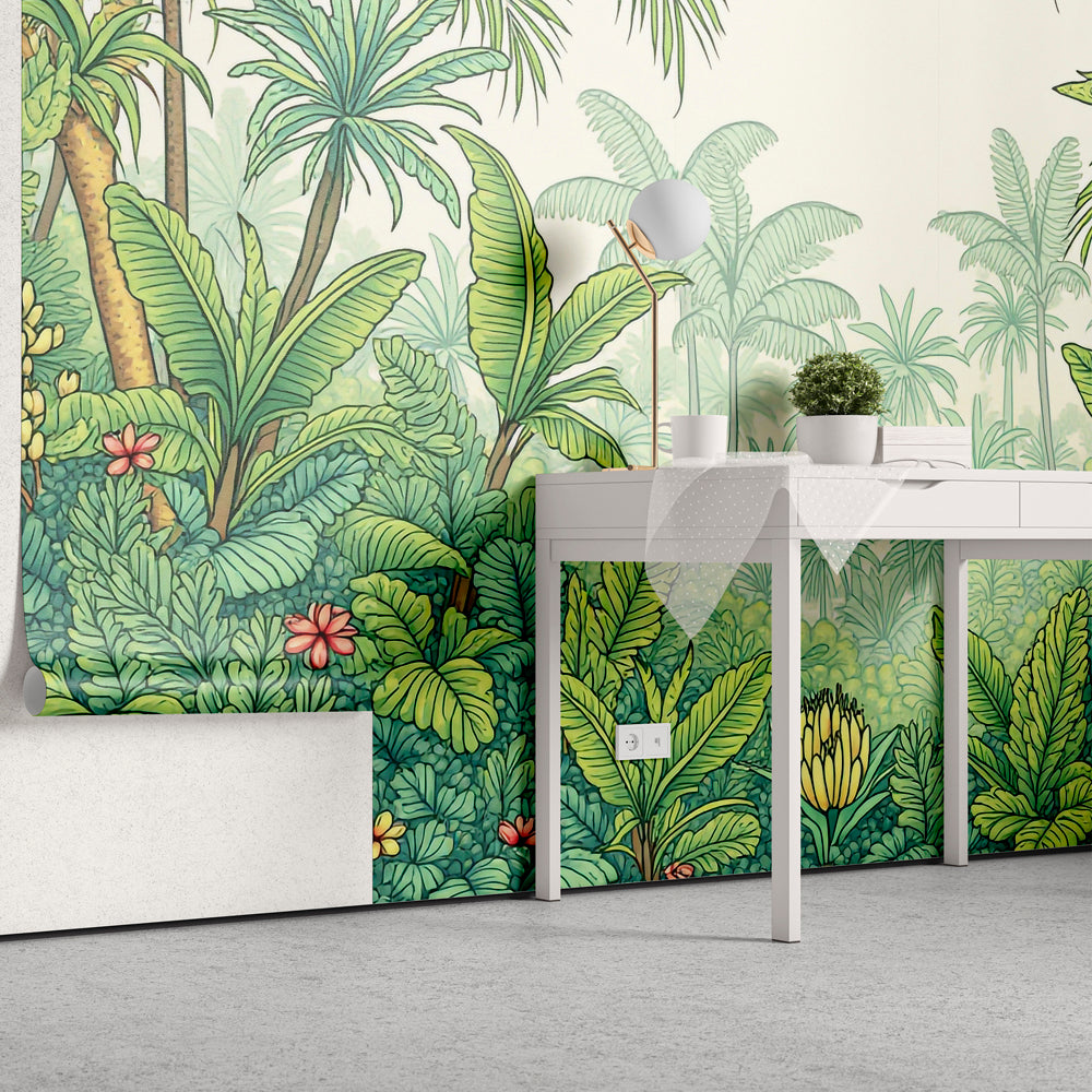 Papel de Parede - Verde Sereno