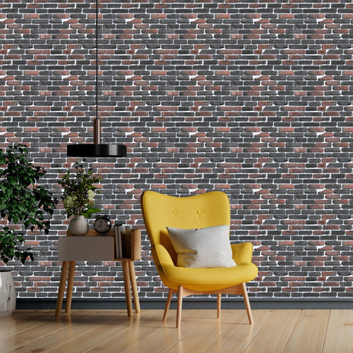 Papel De Parede Adesivo Tijolinho   23