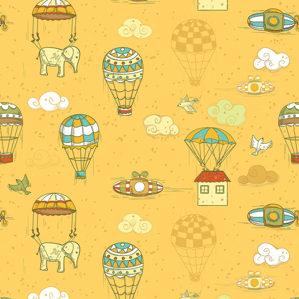 Papel de Parede Adesivo Menino Céu de Brincadeiras