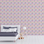 Papel de Parede Adesivo Menina Gatinhos