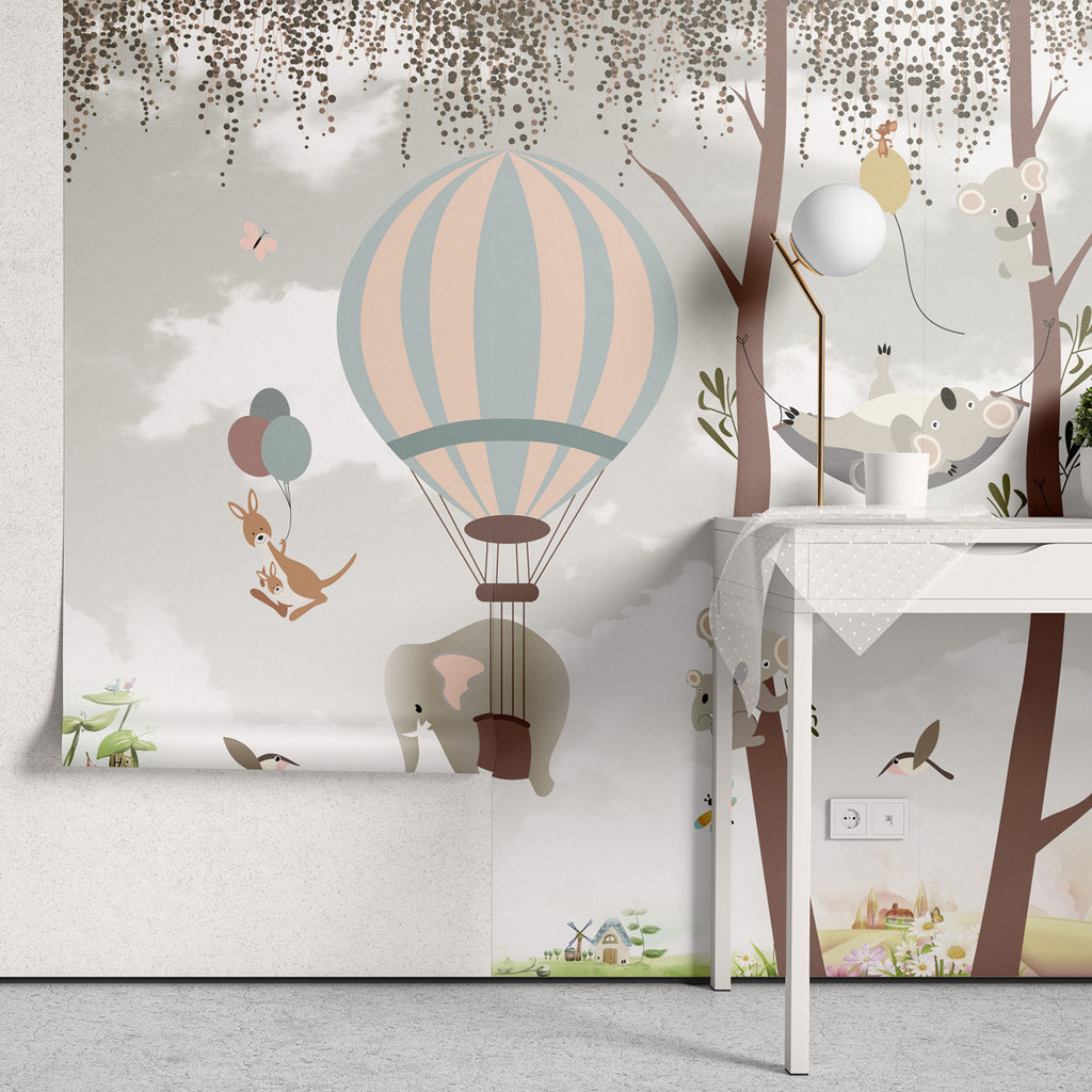 Papel de Parede Adesivo Menino Koala