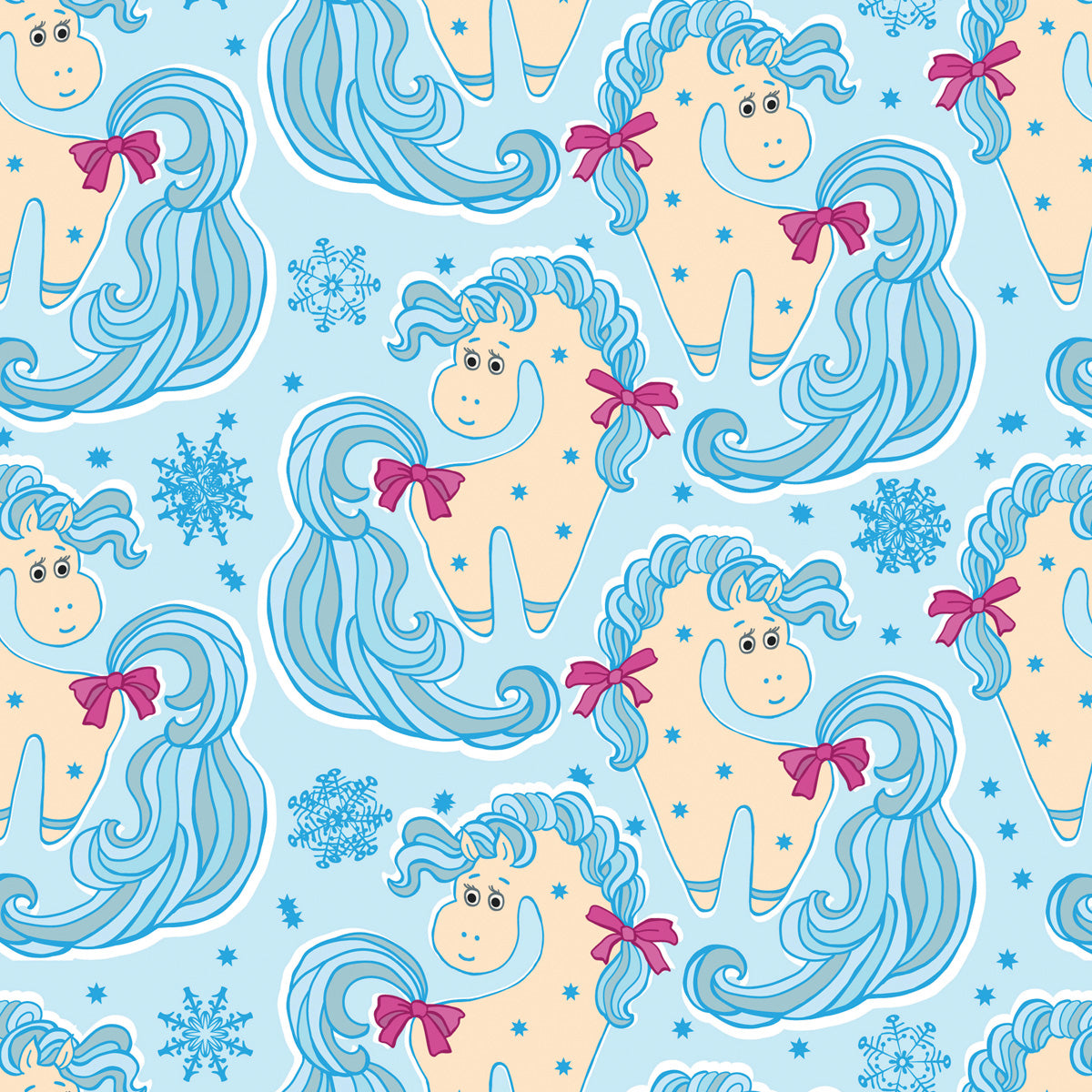 Papel de Parede Adesivo Menina Unicórnio