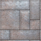 Papel de Parede Adesivo Industrial Metal Rebite Decor 111