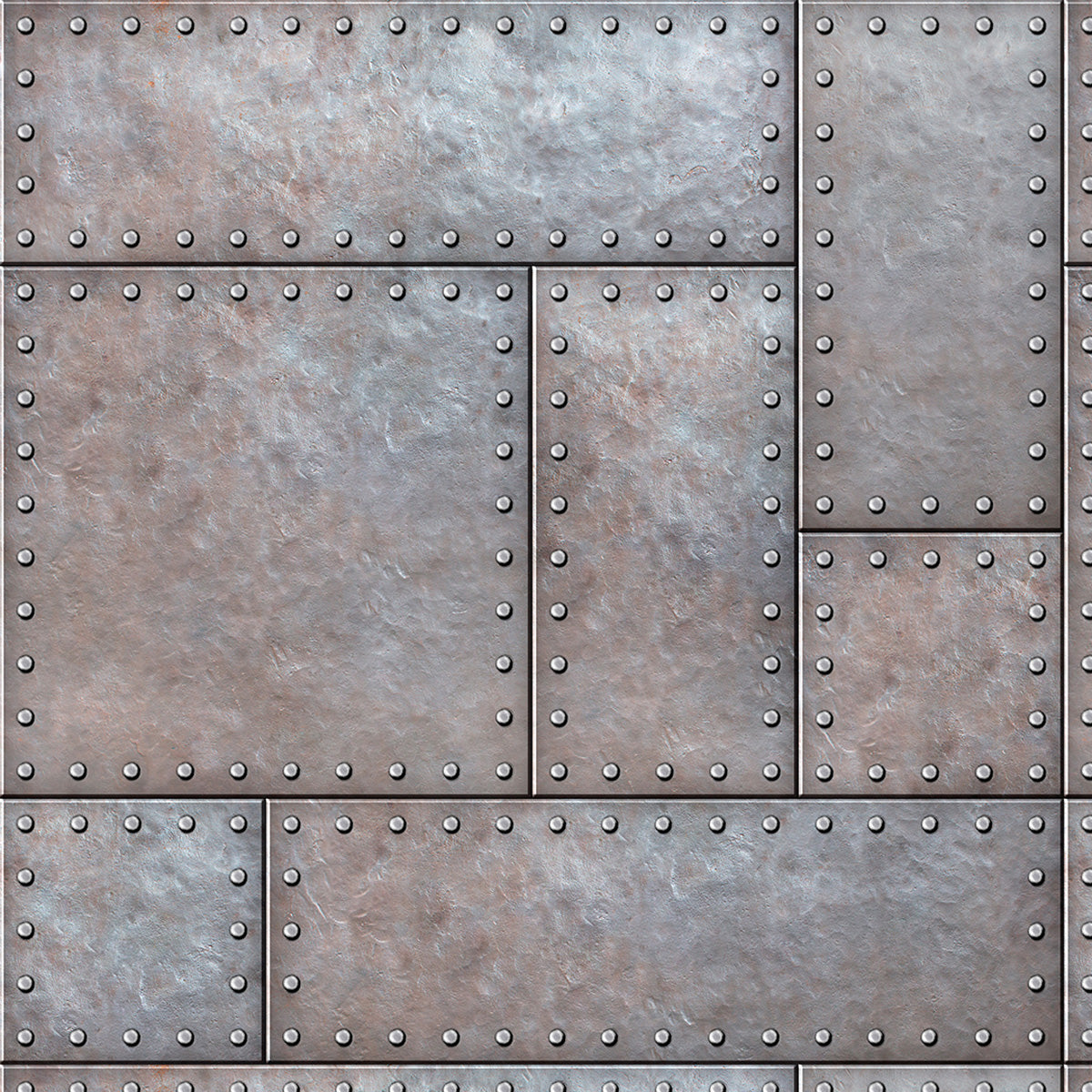 Papel de Parede Adesivo Industrial Metal Rebite Decor 111