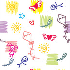 Papel de Parede Adesivo Menina Pipas