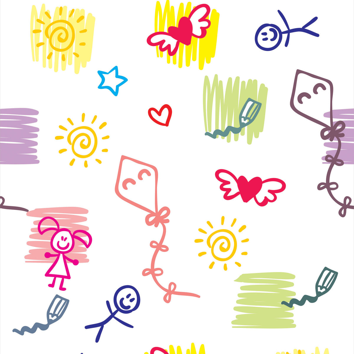 Papel de Parede Adesivo Menina Pipas