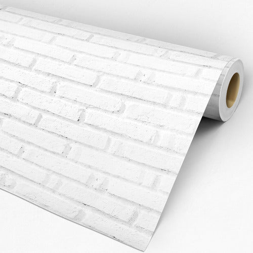 Papel De Parede Adesivo Tijolinho  28