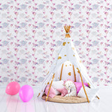 Papel de Parede Adesivo Menina Carruagem