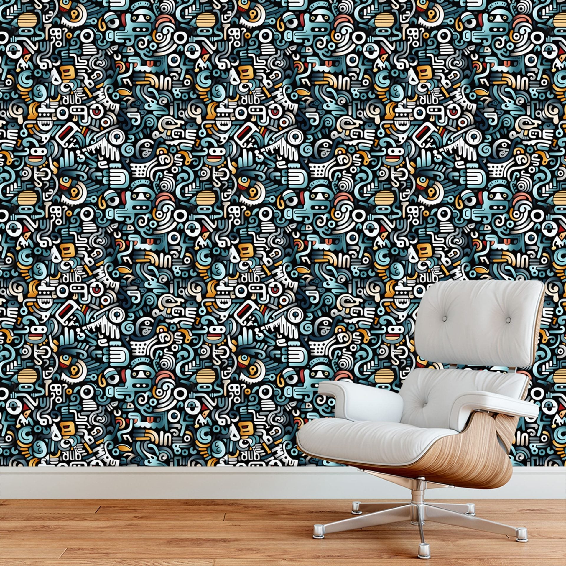 Papel de Parede Adesivo Grafismo Art 4