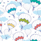 Papel de Parede Adesivo Menino Balão Colorido e Nuvens