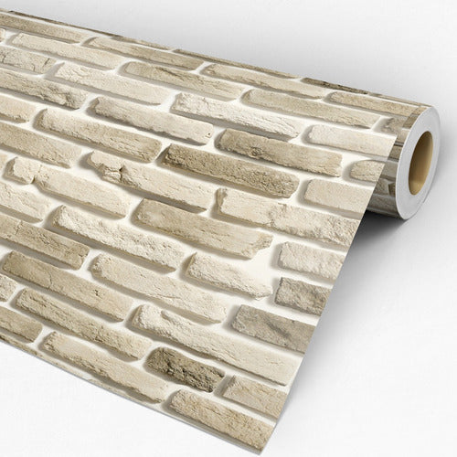 Papel De Parede Adesivo Tijolinho   24